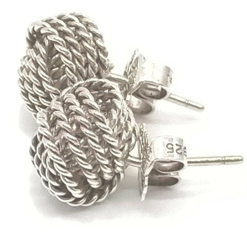 Tiffany & Co. Pierced Earrings Twist Knot Silver_5